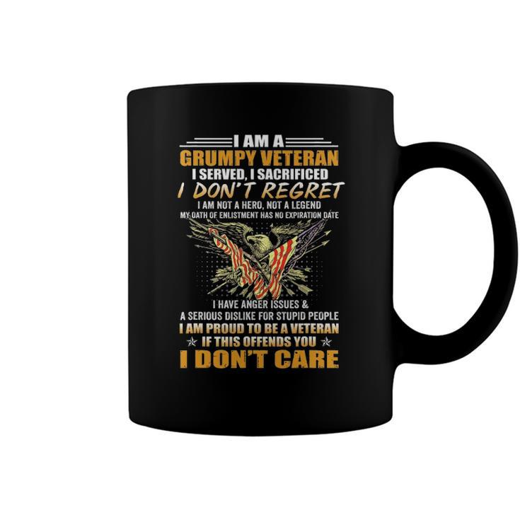 Im A Grumpy Veteran Fathers Day From Son Daughter Coffee Mug