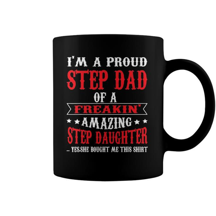 Im A Proud Stepdad Of A Freaking Amazing Fathers Day Coffee Mug