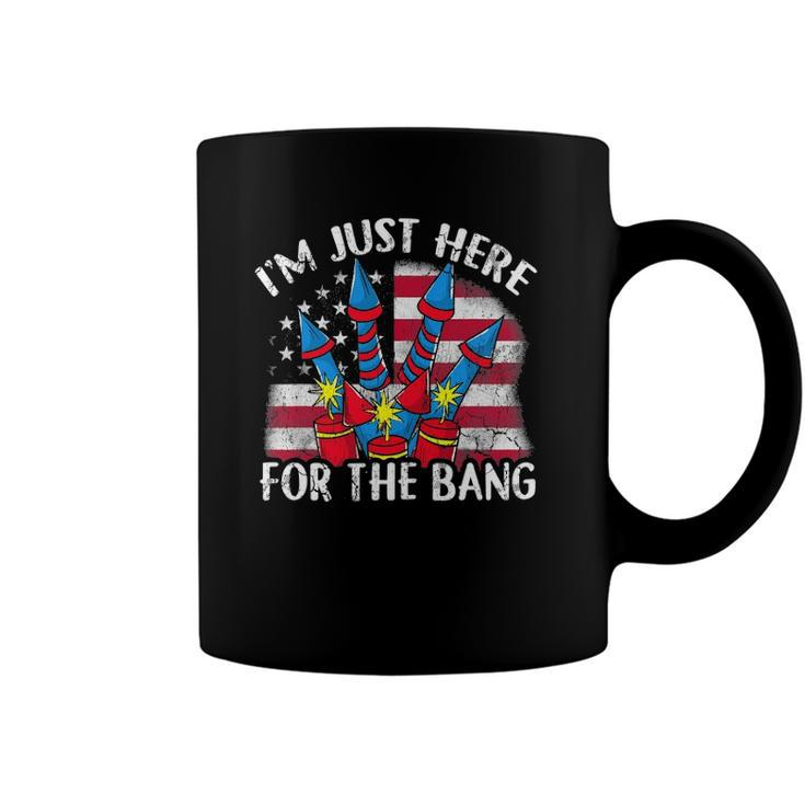 Im Just Here For The Bang Funny Fireworks Humor Coffee Mug