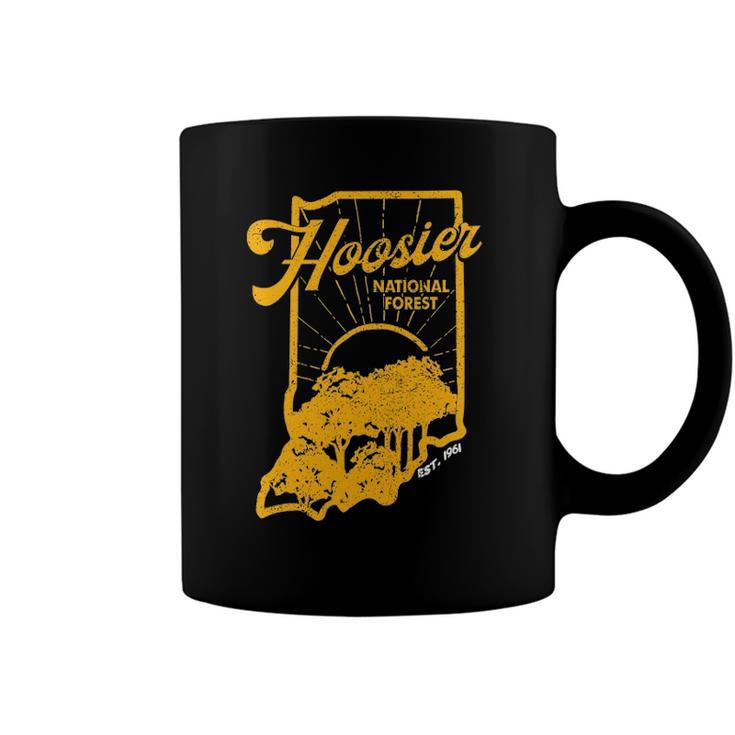 Indiana State Hoosier National Forest Retro Vintage Coffee Mug