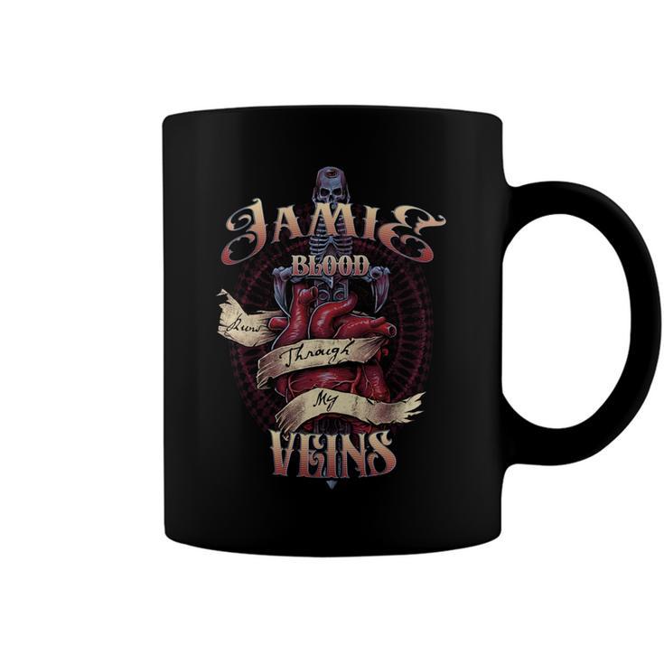 Jamie Blood Runs Through My Veins Name Coffee Mug