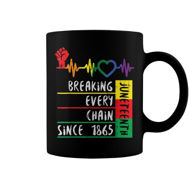Juneteenth Breaking Every Chain Since 1865  Coffee Mug