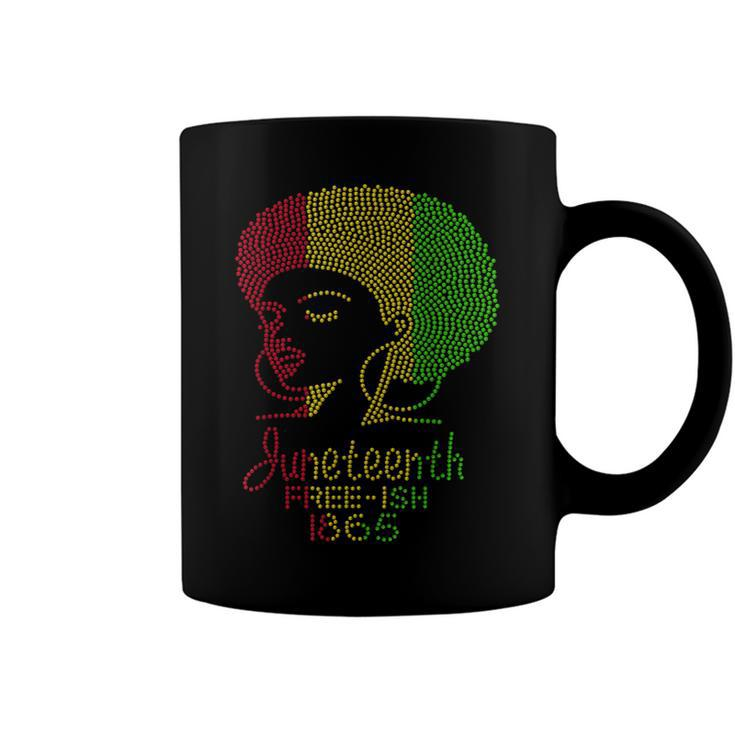 Juneteenth Celebrate 1865 Freedom Day Rhinestone Black Women  Coffee Mug