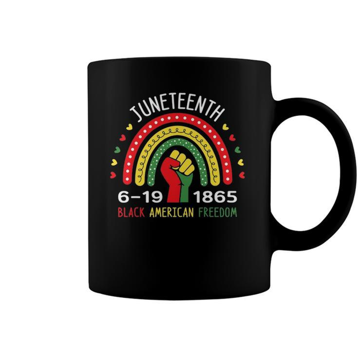Juneteenth Celebrating Black America Freedom 1865 Rainbow Coffee Mug