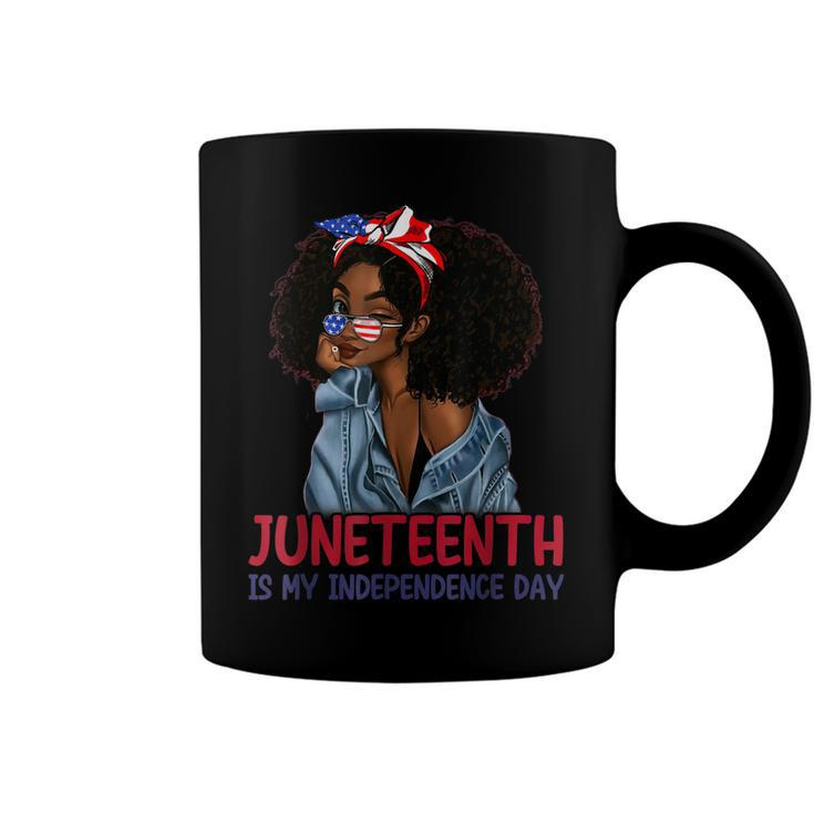 Juneteenth Is My Independence Day 4Th Of July Black Afro Coffee Mug