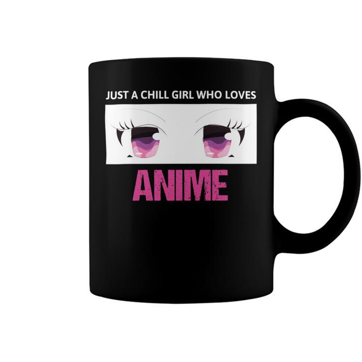 Just A Girl Who Loves Anime Chill Anime Girl Coffee Mug