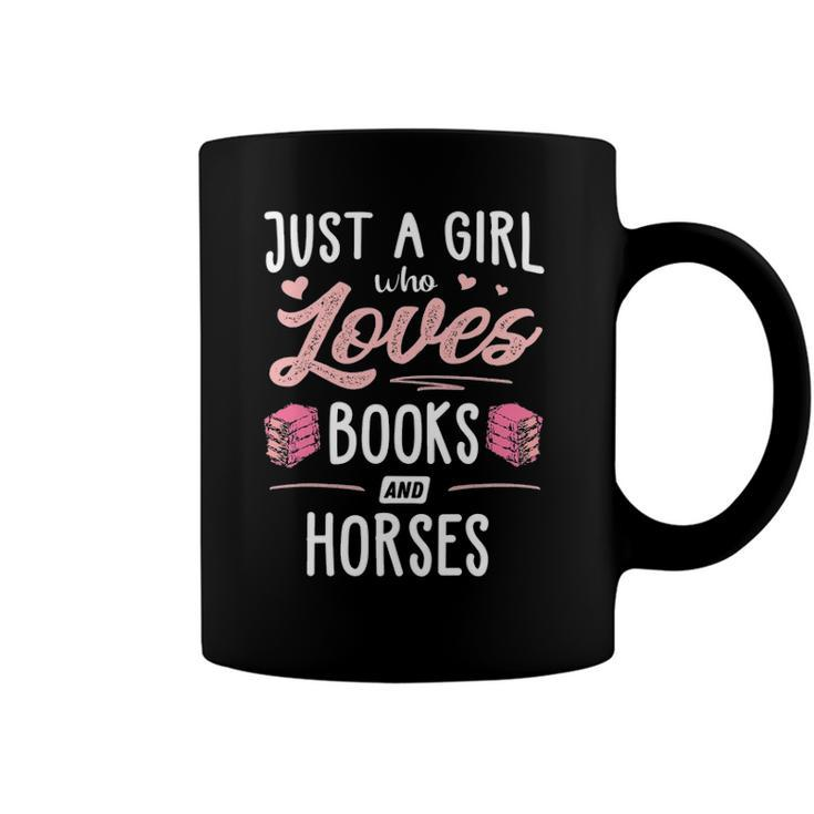 Just A Girl Who Loves Books And Horses Gift Women Coffee Mug