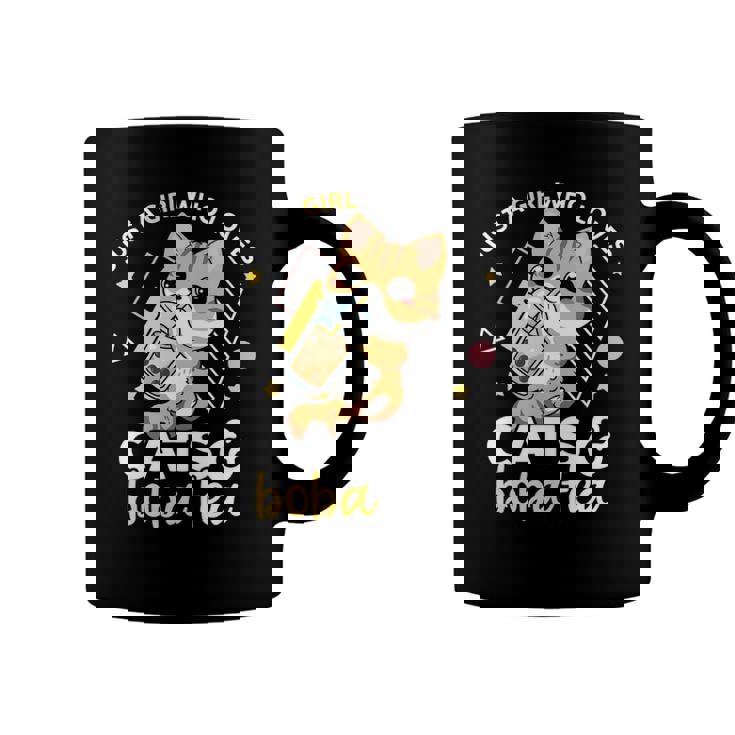 Just A Girl Who Loves Cats And Boba Tea Neko Bubble Milk Tea Coffee Mug