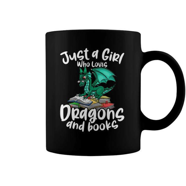 Just A Girl Who Loves Dragons And Books Reading Dragon Coffee Mug
