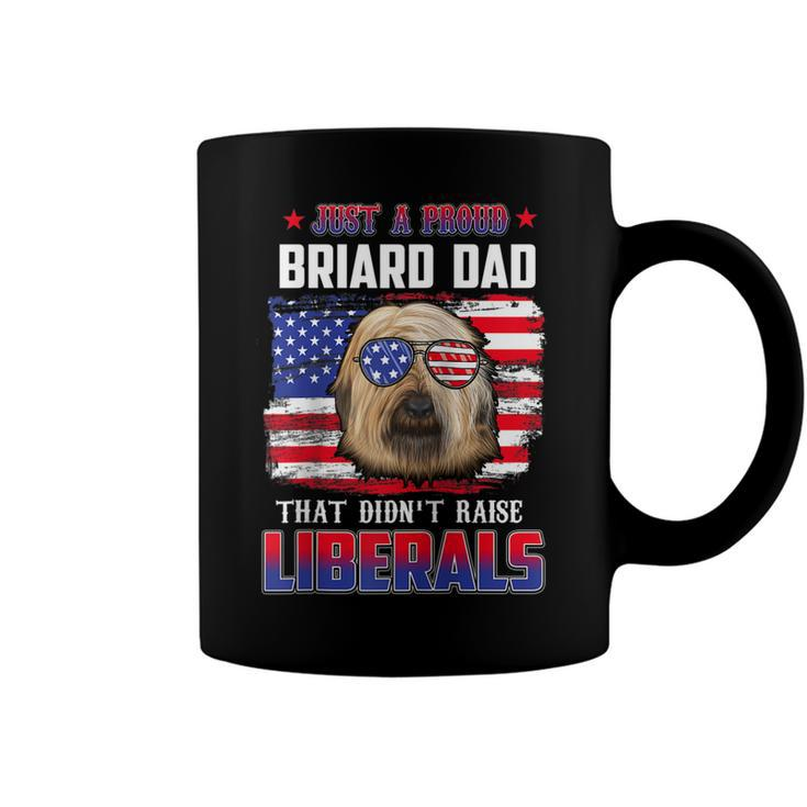 Just A Proud Briard Dad Merica Dog Patriotic 4Th Of July  Coffee Mug