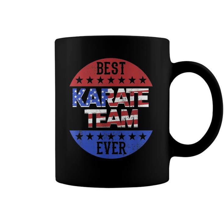 Karate Team Independence Day Patriotic Karateka Usa Flag Coffee Mug