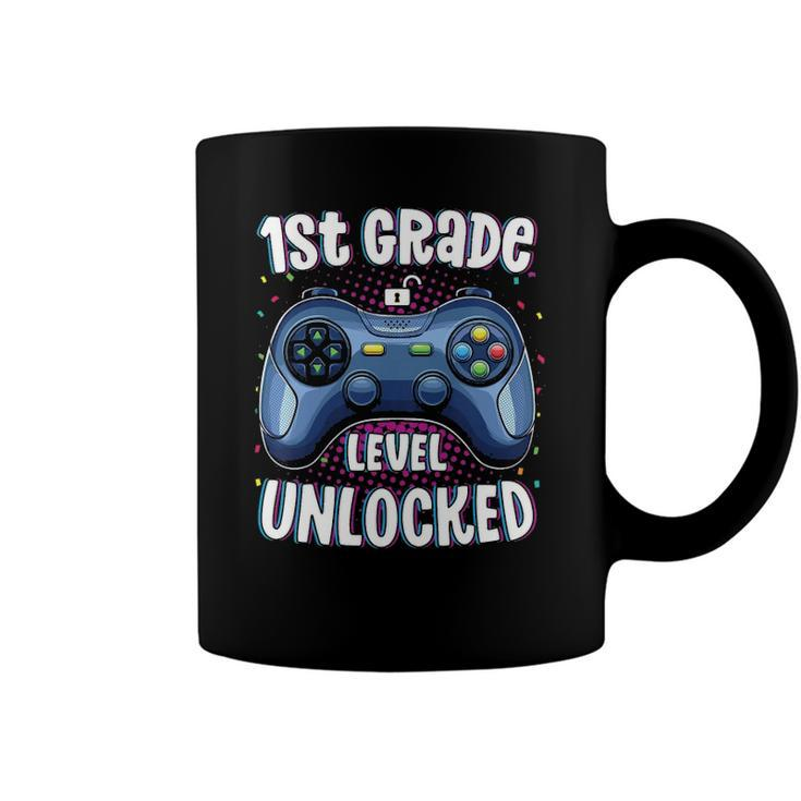 Kids 1St Grade Level Unlocked Gamer First Day Of School Boys Coffee Mug