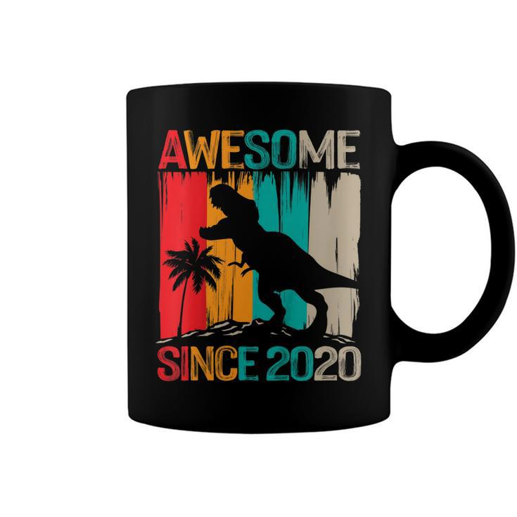 Kids 2Nd Birthday Dinosaur 2 Year Old Boy Kids Awesome Since 2020  Coffee Mug