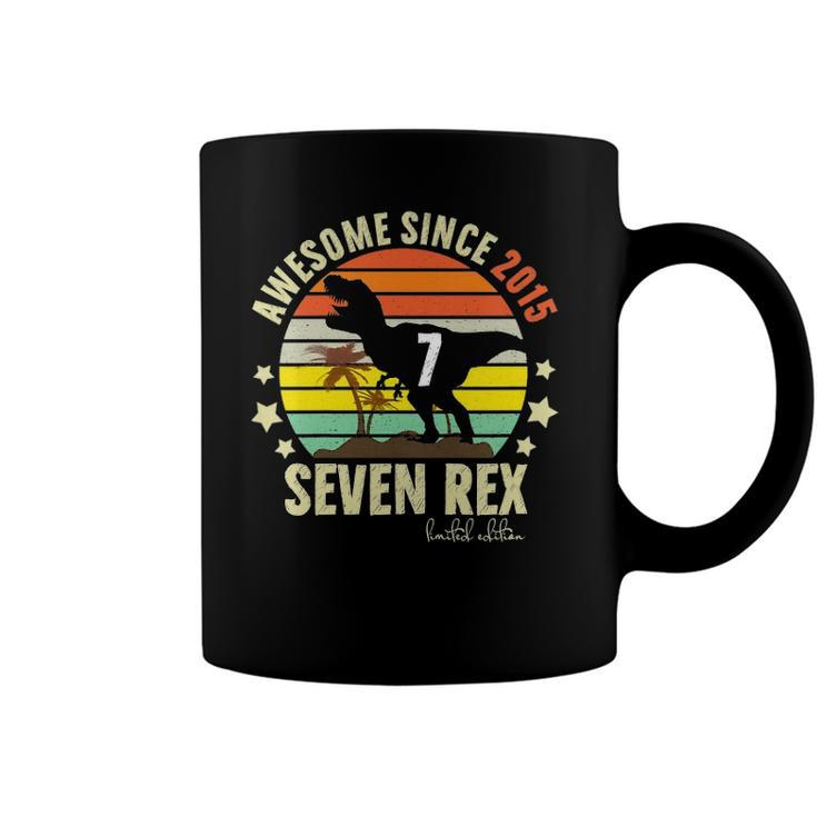 Kids Seventh Dinosaur 7 Years Old 2015 Im 7 7Th Birthday Rex Funny Coffee Mug