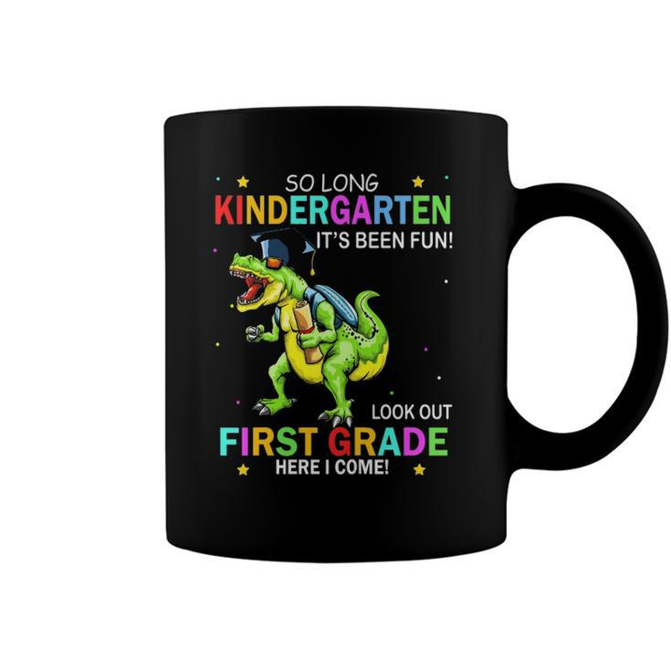 Kids So Long Kindergarten Graduation Class 2022 Dinosaur Kids Coffee Mug
