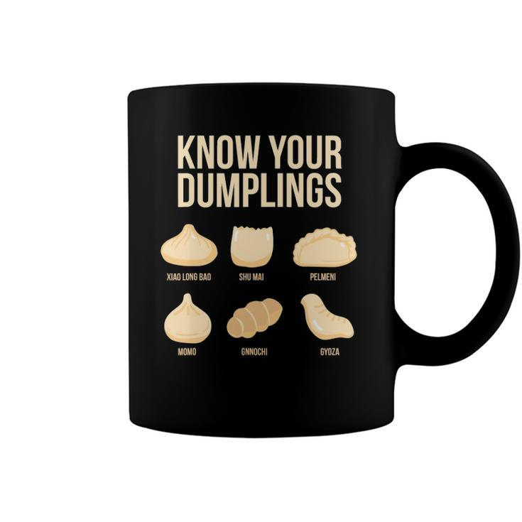 Know Your Dumplings Funny Food Lovers Dim Sum Coffee Mug
