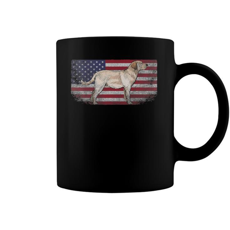 Labrador Retriever Dog 4Th Of July American Flag America Usa Coffee Mug