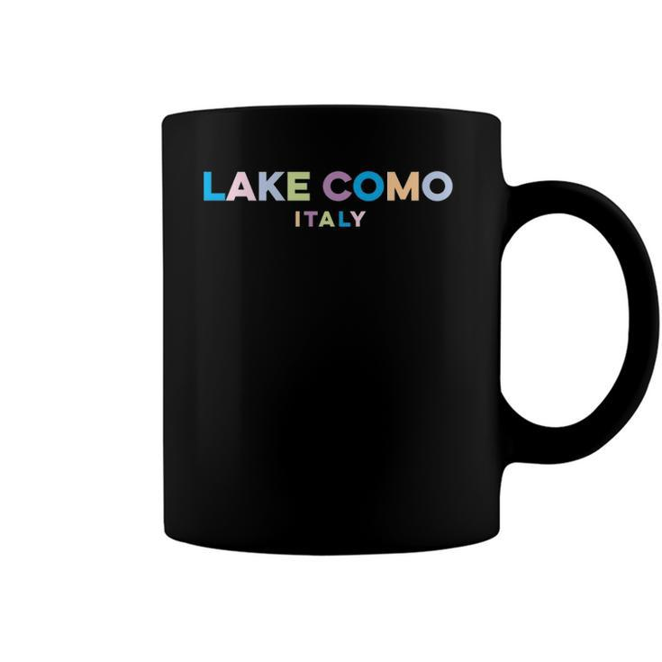 Lake Como Italy Colorful Type Coffee Mug