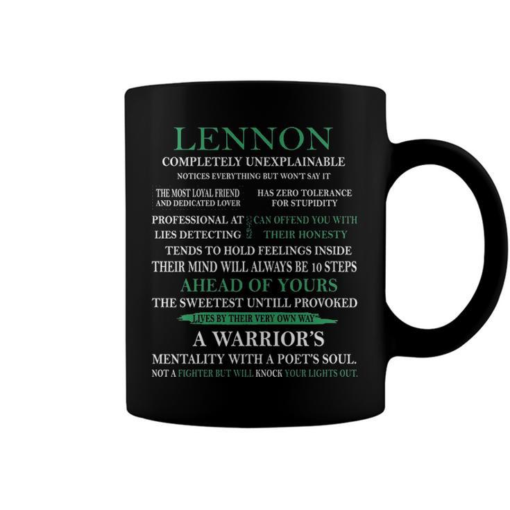 Lennon Name Gift   Lennon Completely Unexplainable Coffee Mug