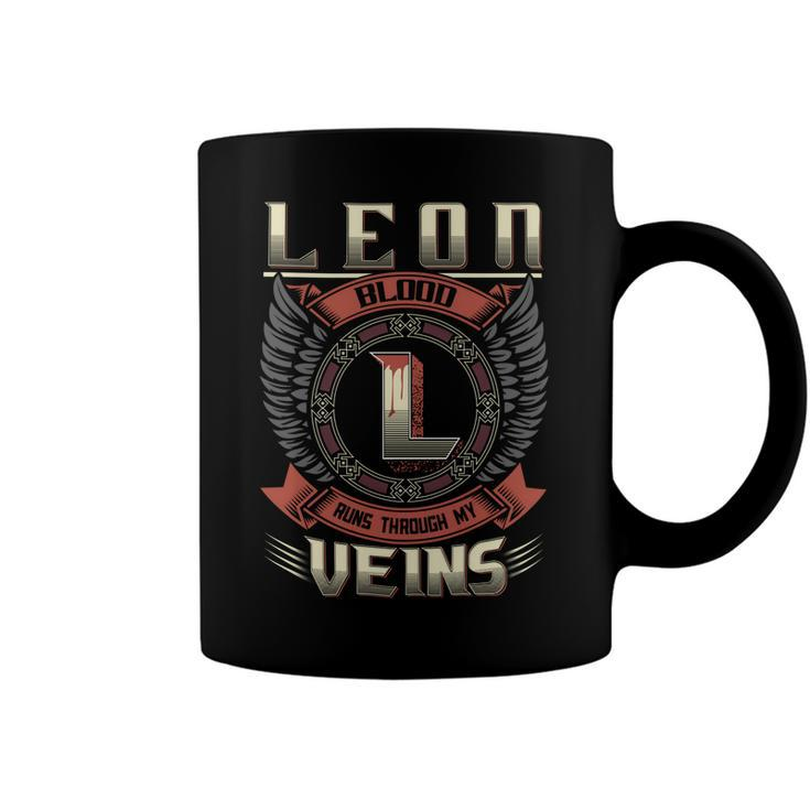Leon Blood  Run Through My Veins Name Coffee Mug