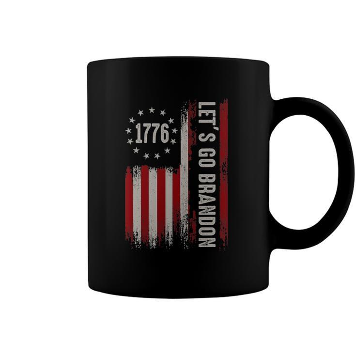 Lets Go Brandon Usa Flag Vintage Coffee Mug