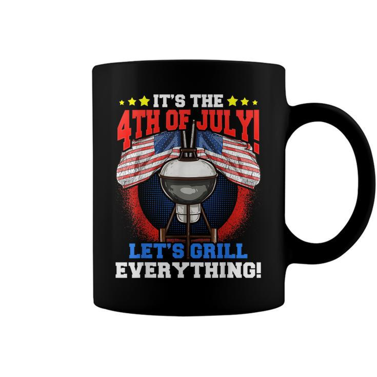 Lets Grill Everything Funny Family Bbq Dad 4Th Of July  Coffee Mug