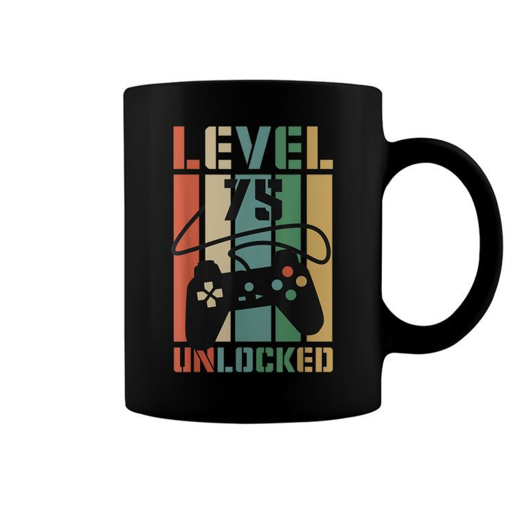 Level 75 Unlocked Funny Video Game 75Th Birthday Gamer Party  Coffee Mug