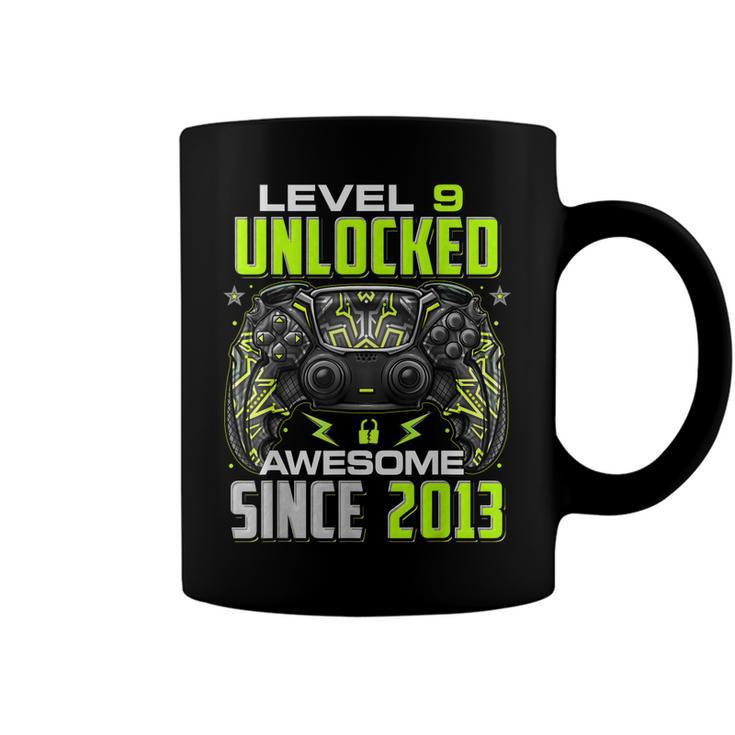 Level 9 Unlocked Awesome Since 2013 9Th Birthday Gaming  V8 Coffee Mug