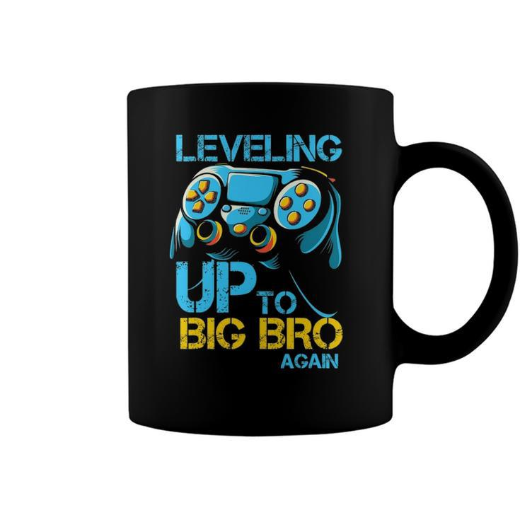Leveling Up To Big Bro Again Gaming Lovers Vintage Coffee Mug