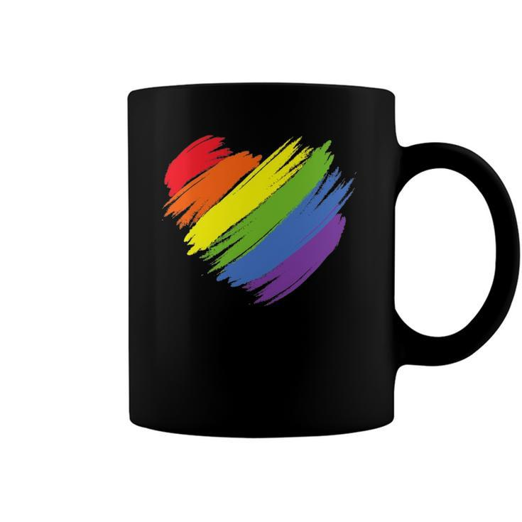 Lgbt Gay Pride Flag  Gay Pride 2022 Heart Lgbt Coffee Mug