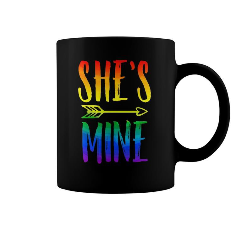 Lgbt Pride Shes Mine Im Her Lesbian Couple Matching Lover Coffee Mug