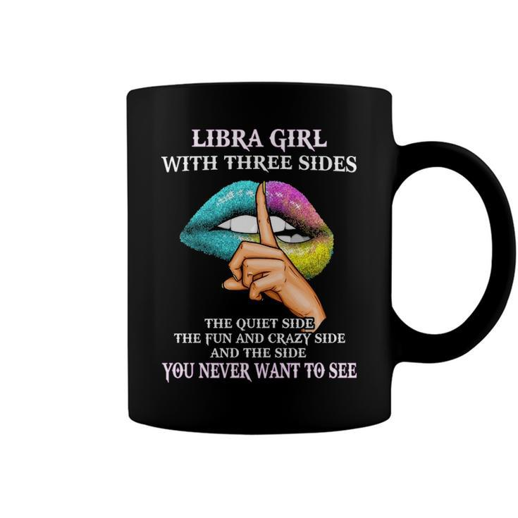 Libra Girl With Three Sides   Libra Girl Birthday Coffee Mug