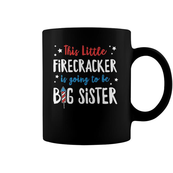 Little Firecracker Pregnancy Announcement 4Th Of July Girls Coffee Mug