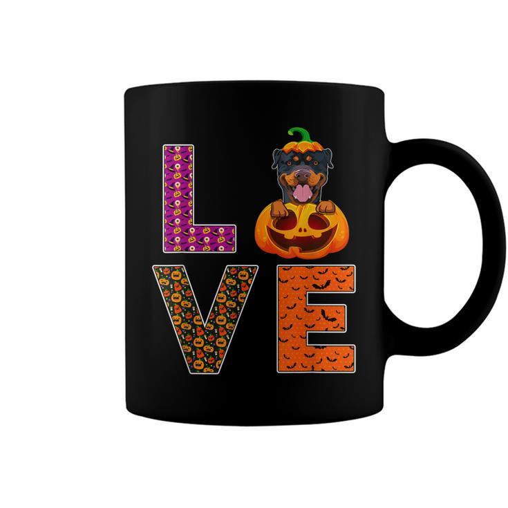 Love Rottweiler Halloween Costume Funny Dog Lover  Coffee Mug