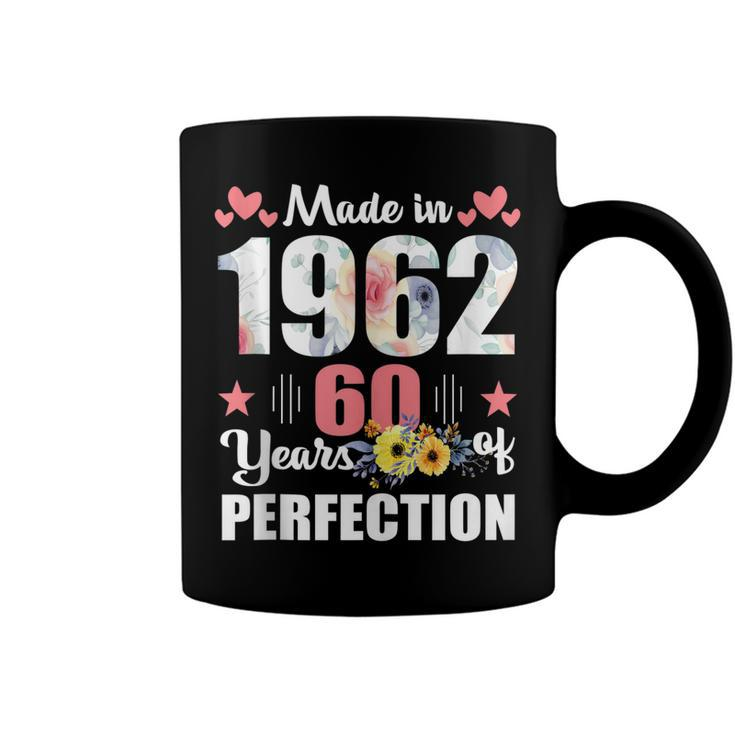 Made 1962 Floral 60 Years Old Family 60Th Birthday 60 Years  Coffee Mug