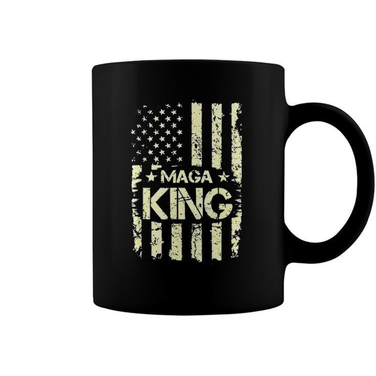 Maga King Make America Great Again Retro American Flag Coffee Mug