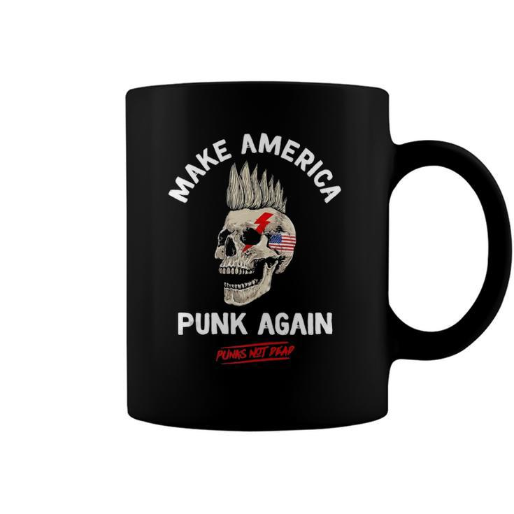 Make America Punk Again Punks Not Dead Skull Rock Style Coffee Mug