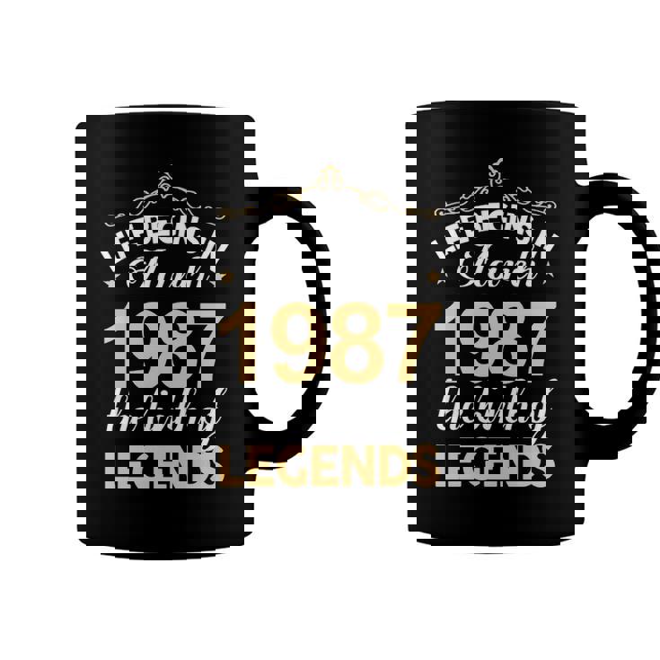 March 1987 Birthday   Life Begins In March 1987 V2 Coffee Mug