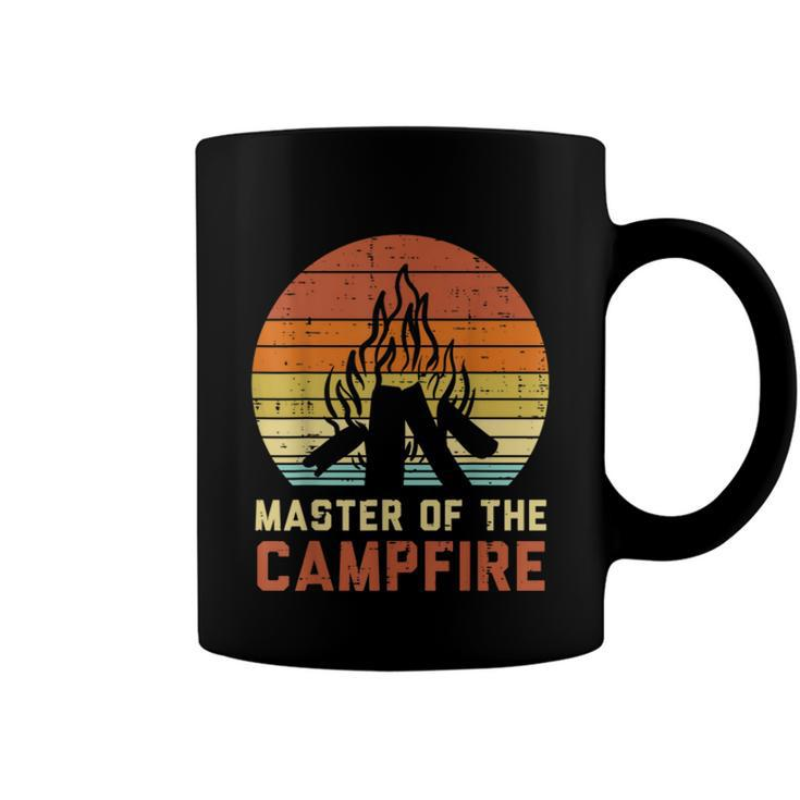 Master Of The Campfire Sunset Retro Bonfire Camping Camper  Coffee Mug