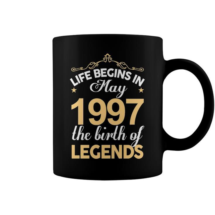 May 1997 Birthday   Life Begins In May 1997 V2 Coffee Mug