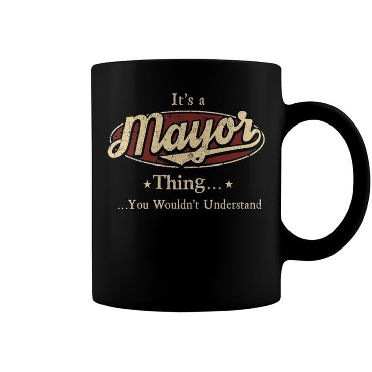 Mayor Shirt Personalized Name Gifts T Shirt Name Print T Shirts Shirts With Name Mayor Coffee Mug