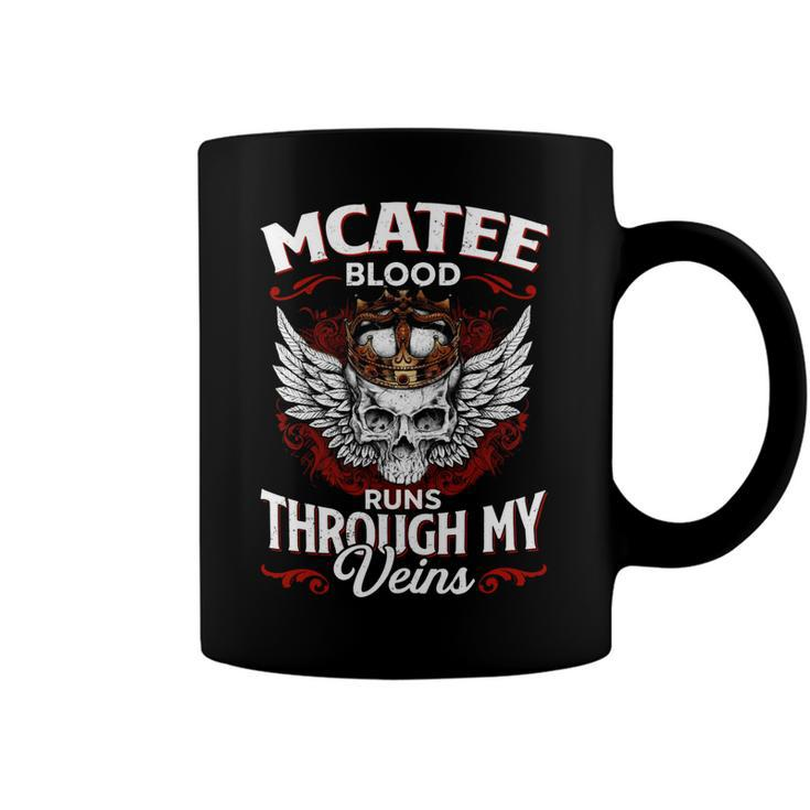 Mcatee Blood Runs Through My Veins Name Coffee Mug