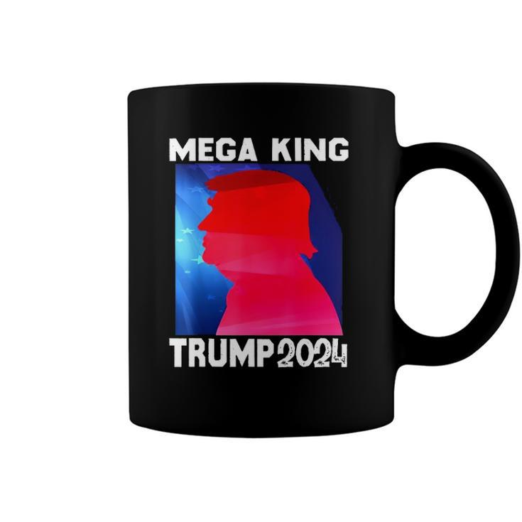 Mega King Usa Flag Proud Ultra Maga Trump 2024 Anti Biden Coffee Mug
