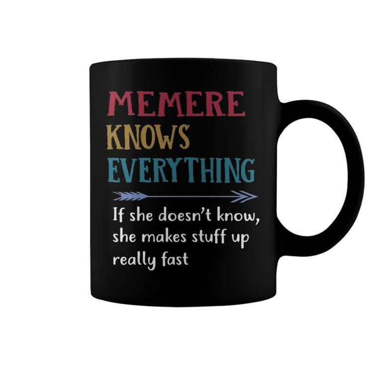 Memere Grandma Gift Memere Knows Everything Coffee Mug
