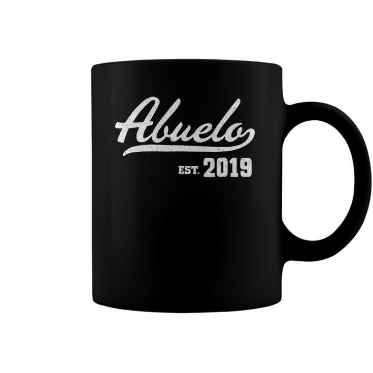 Mens Abuelo Est 2019 Distressed Coffee Mug