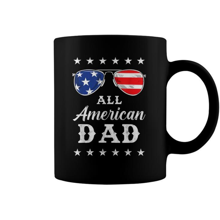 Mens All American Dad 4Th Of July Sunglasses And Stars Coffee Mug