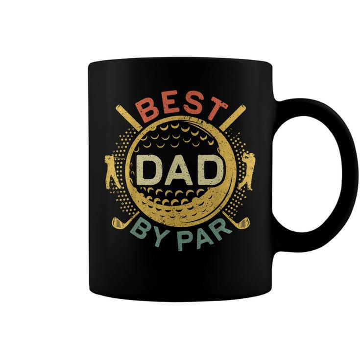 Mens Best Dad By Par  Golf Lover Fathers Day   Coffee Mug