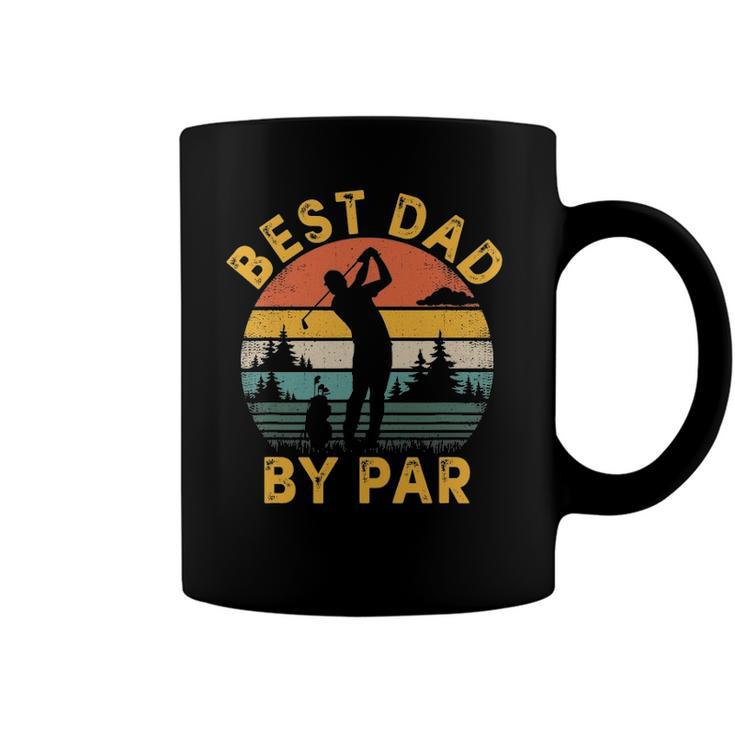 Mens Best Dad By Par Golfing Fathers Day Golf Lover Coffee Mug