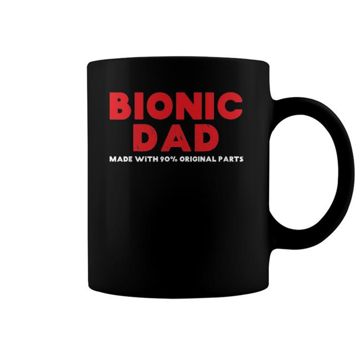 Mens Bionic Dad Knee Hip Replacement Surgery 90 Original Parts Coffee Mug