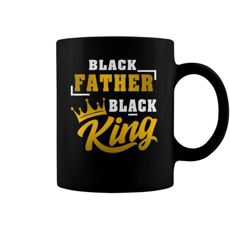 Mens Black Father Black King African American Dad Fathers Day Coffee Mug